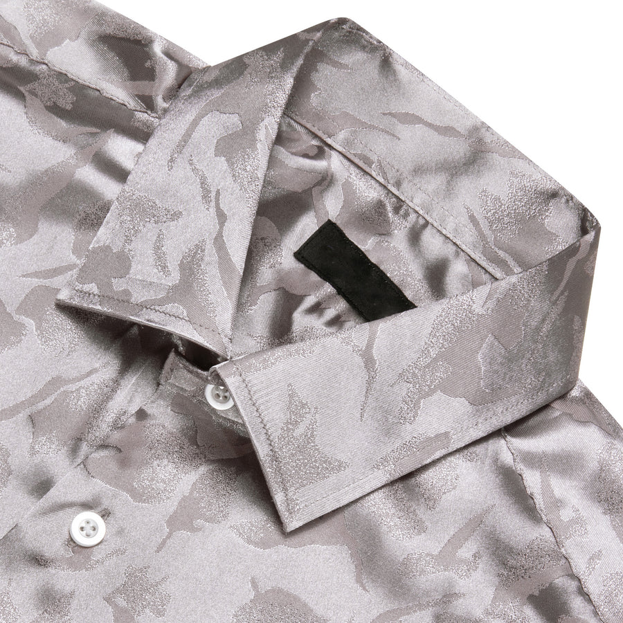 Silver Novelty Men's Dress Shirt shirt    - Sophisticated Gentlemen