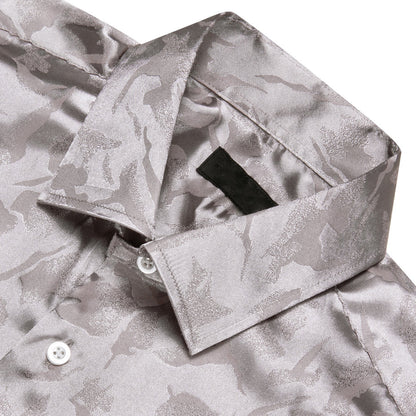 Silver Novelty Men's Dress Shirt shirt    - Sophisticated Gentlemen