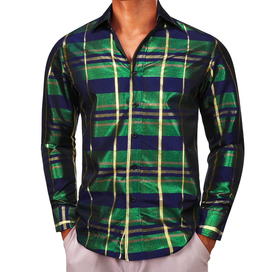Green England Plaid Dress Shirt shirt    - Sophisticated Gentlemen