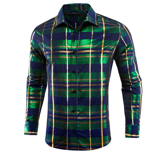 Green England Plaid Dress Shirt shirt S   - Sophisticated Gentlemen
