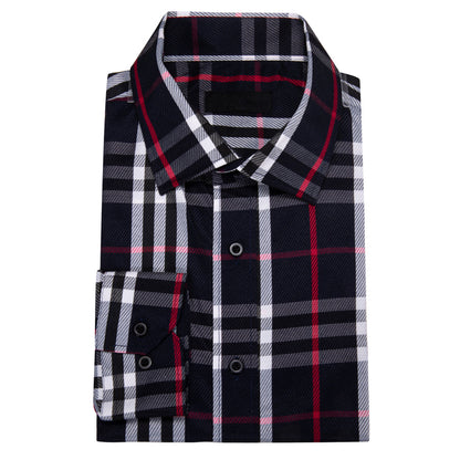 Black White Plaid Dress Shirt shirt    - Sophisticated Gentlemen