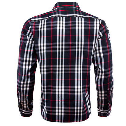 Black White Plaid Dress Shirt shirt    - Sophisticated Gentlemen