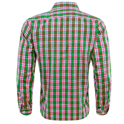 Green Pink Plaid Dress Shirt shirt    - Sophisticated Gentlemen