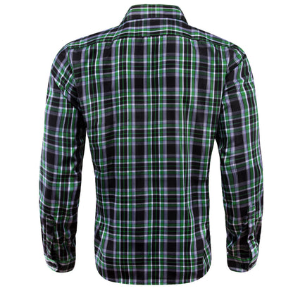 Black Green Plaid Dress Shirt shirt    - Sophisticated Gentlemen