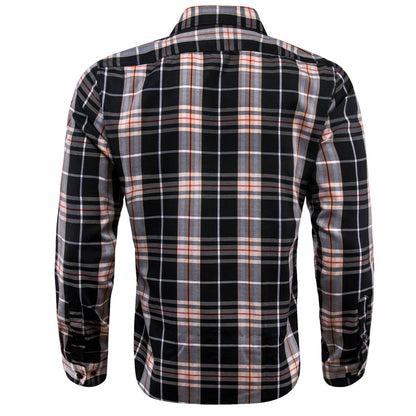 Gray Black Plaid Dress Shirt shirt    - Sophisticated Gentlemen