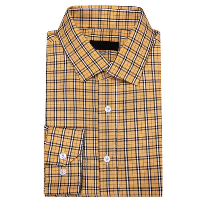 Yellow Black Small Plaid Dress Shirt shirt    - Sophisticated Gentlemen