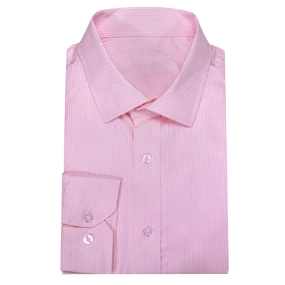 Baby Pink Solid Dress Shirt shirt    - Sophisticated Gentlemen