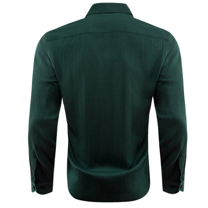Emerald Green Solid Men's Dress Shirt shirt    - Sophisticated Gentlemen