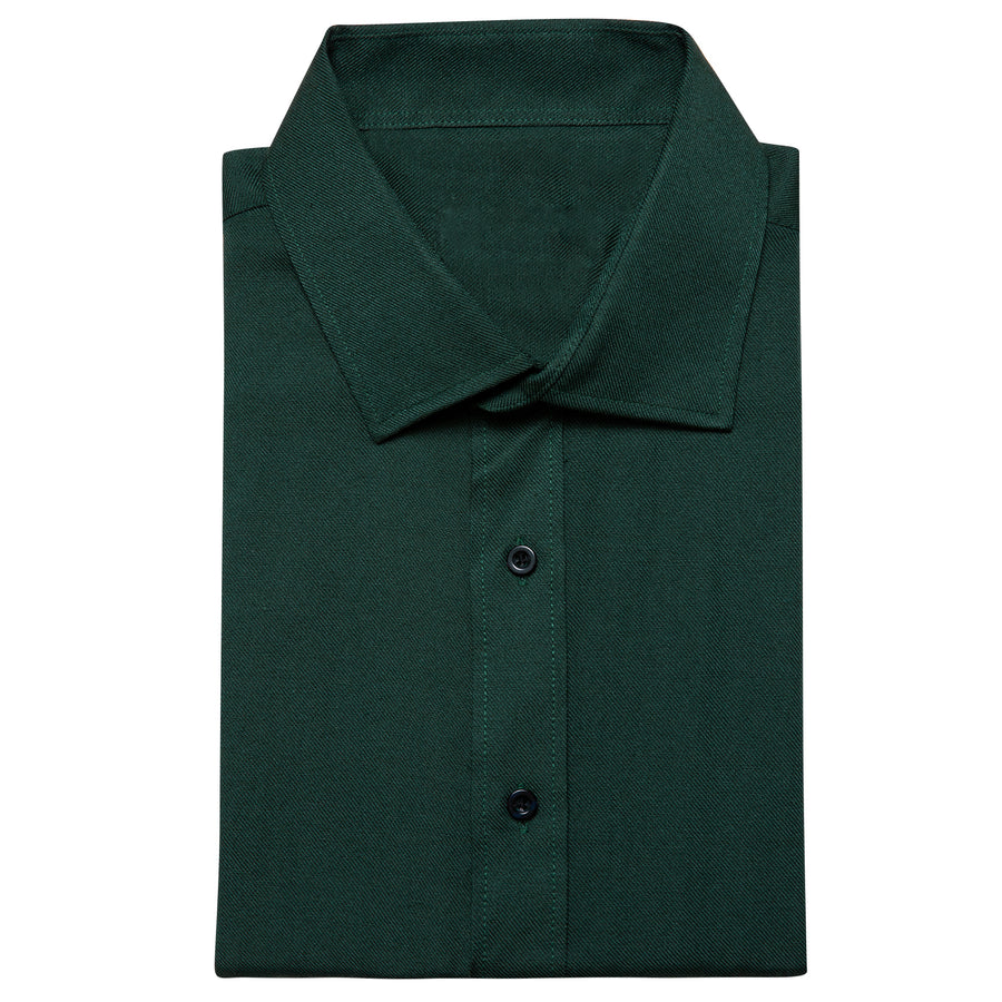 Emerald Green Solid Men's Dress Shirt shirt    - Sophisticated Gentlemen
