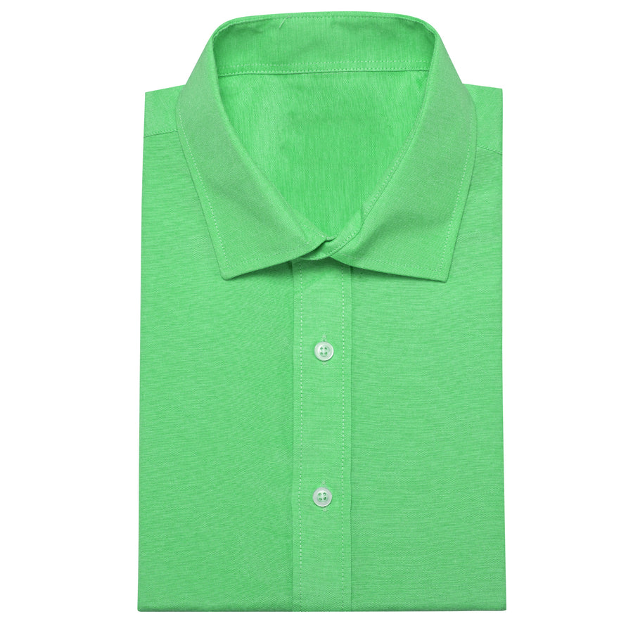 Green Solid Men's Dress Shirt shirt    - Sophisticated Gentlemen
