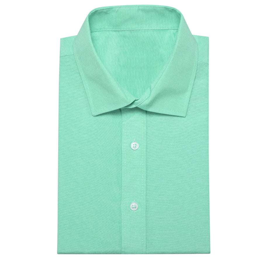 Mint Green Solid Men's Dress Shirt shirt    - Sophisticated Gentlemen
