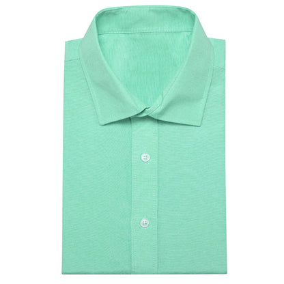 Mint Green Solid Men's Dress Shirt shirt    - Sophisticated Gentlemen