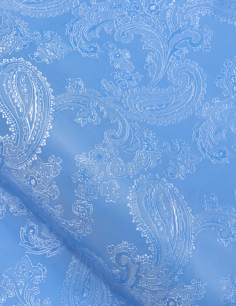 Sky Blue Paisley Dress Shirt shirt    - Sophisticated Gentlemen