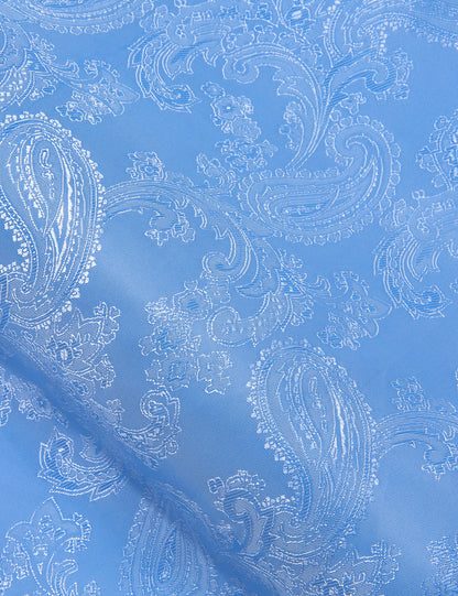 Sky Blue Paisley Dress Shirt shirt    - Sophisticated Gentlemen