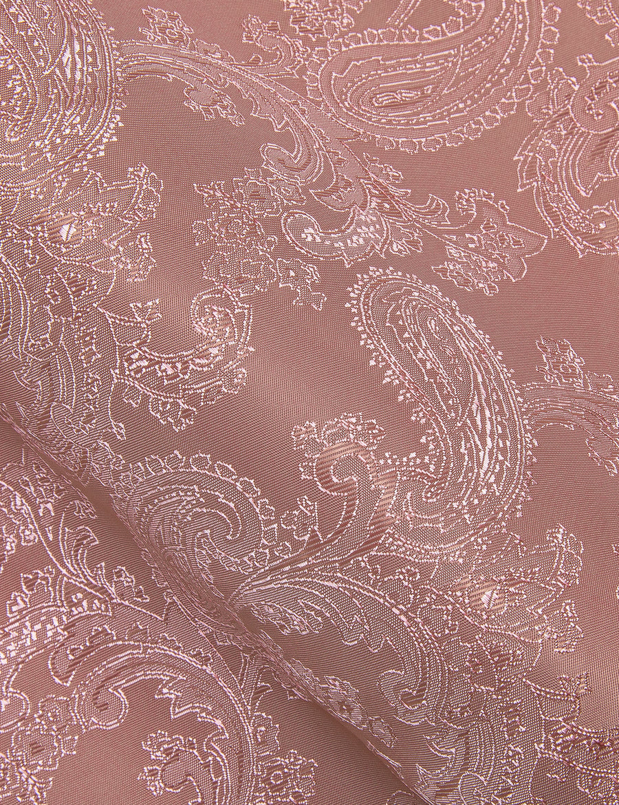 Dark Pink Paisley Style Silk Dress Shirt shirt    - Sophisticated Gentlemen