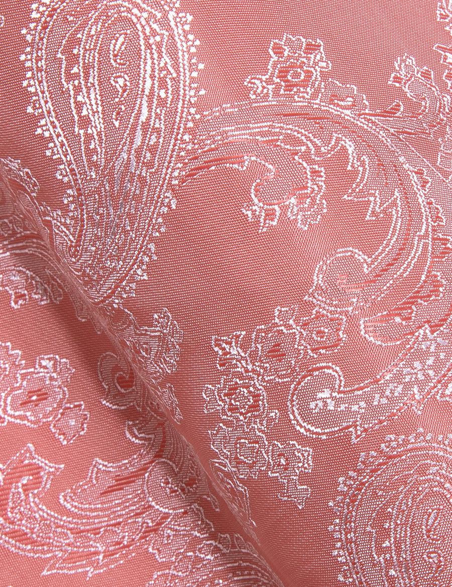 Blush Pink Paisley Style Silk Dress Shirt shirt    - Sophisticated Gentlemen
