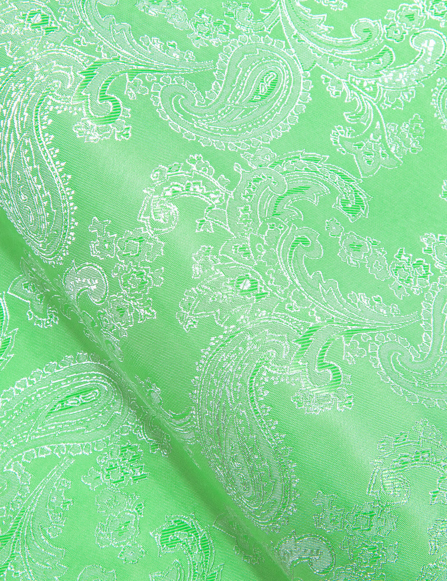 Light Green Paisley Style Silk Dress Shirt shirt    - Sophisticated Gentlemen