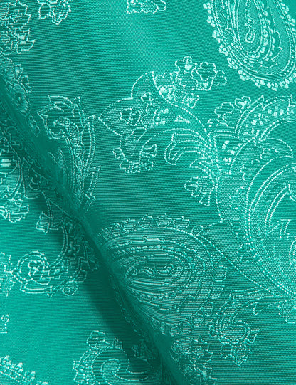 Green Paisley Style Silk Dress Shirt shirt    - Sophisticated Gentlemen