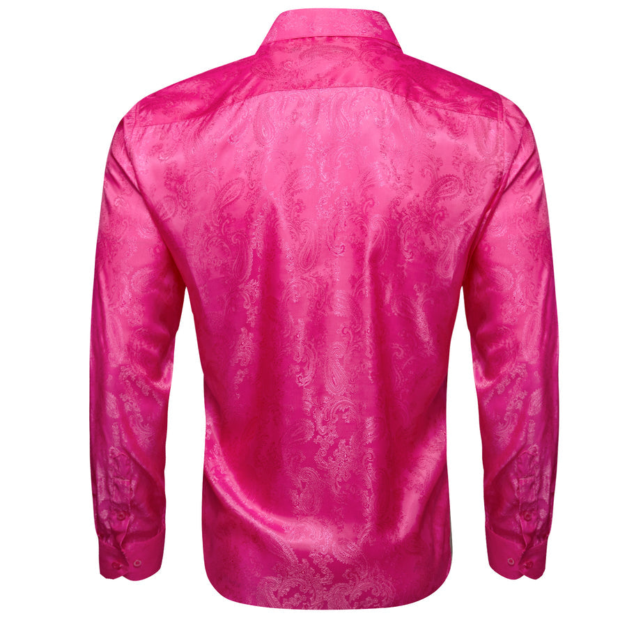 Rose Pink Paisley Men's Dress Shirt shirt    - Sophisticated Gentlemen