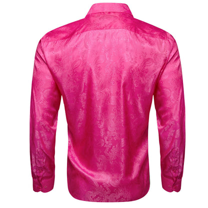 Rose Pink Paisley Men's Dress Shirt shirt    - Sophisticated Gentlemen