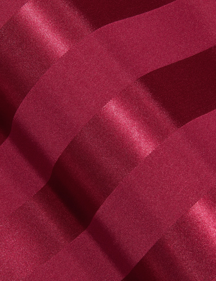 Deep Red Striped Shiny Satin Dress Shirt shirt    - Sophisticated Gentlemen