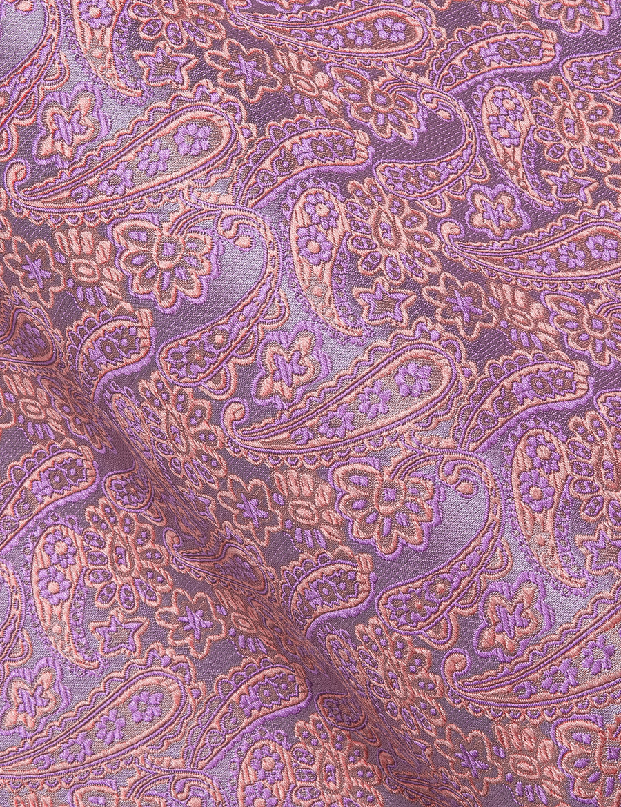 Pink Purple Paisley Men's Dress Shirt shirt    - Sophisticated Gentlemen