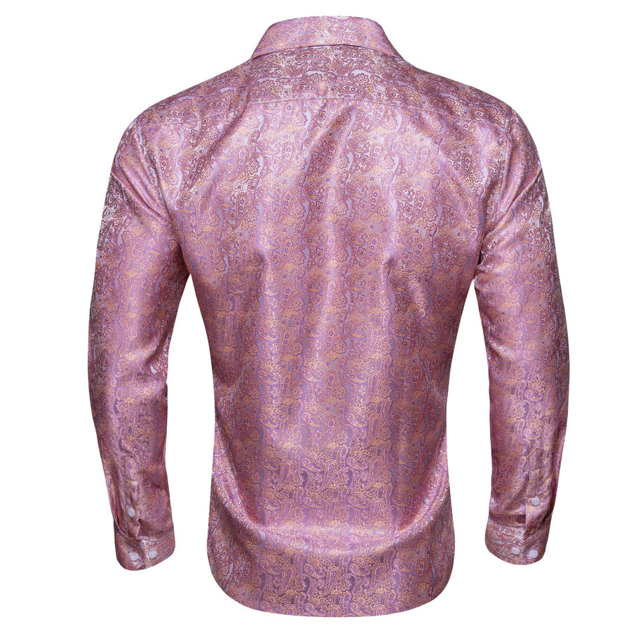Pink Purple Paisley Men's Dress Shirt shirt    - Sophisticated Gentlemen