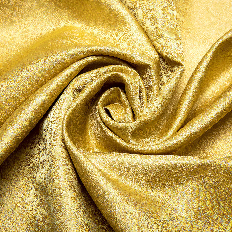 Golden Paisley Silk Dress Shirt shirt    - Sophisticated Gentlemen