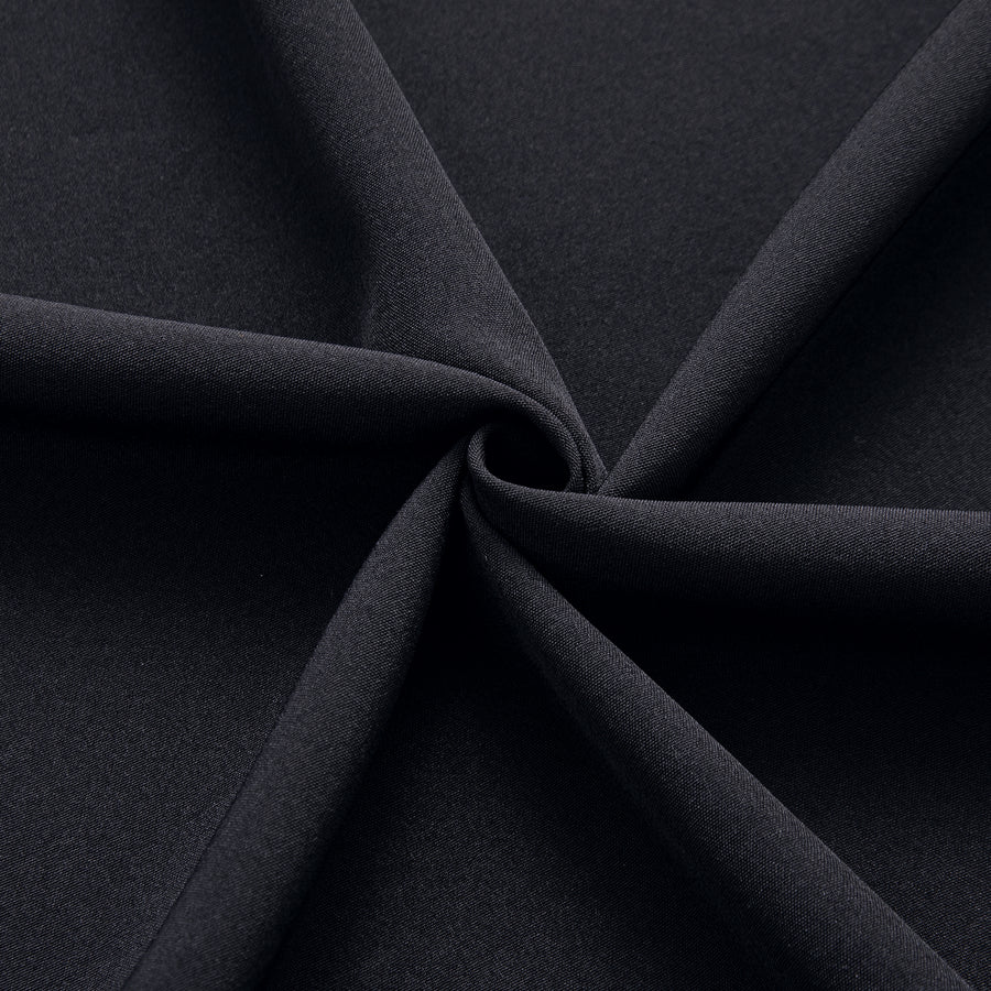 Pure Black Solid Cotton Stretchy Fabric Dress Shirt shirt    - Sophisticated Gentlemen