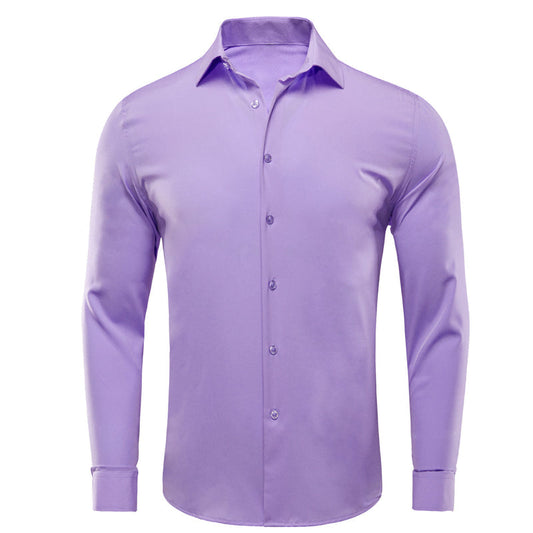 Light Purple Solid Dress Shirt shirt S   - Sophisticated Gentlemen