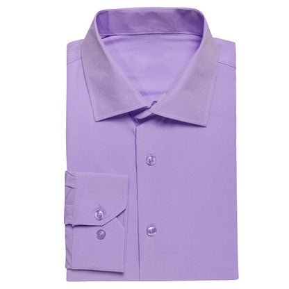 Light Purple Solid Dress Shirt shirt    - Sophisticated Gentlemen