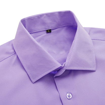 Light Purple Solid Dress Shirt shirt    - Sophisticated Gentlemen