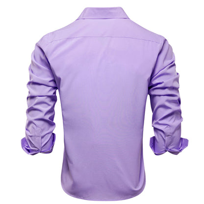 Light Purple Solid Dress Shirt shirt    - Sophisticated Gentlemen