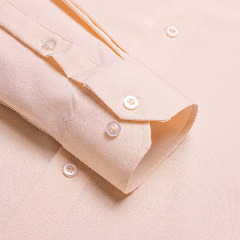 Light Pink Solid Cotton Dress Shirt shirt    - Sophisticated Gentlemen