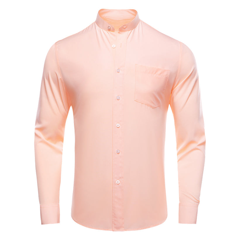 Light Pink Solid Dress Shirt shirt S   - Sophisticated Gentlemen