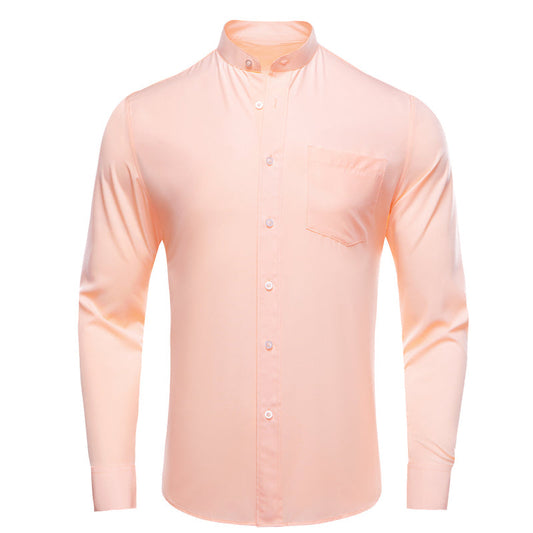 Light Pink Solid Dress Shirt shirt S   - Sophisticated Gentlemen