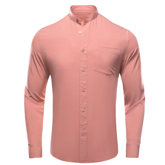 Deep Pink Solid Dress Shirt shirt S   - Sophisticated Gentlemen