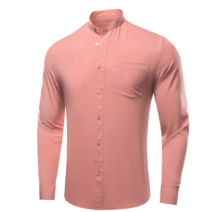 Deep Pink Solid Dress Shirt shirt    - Sophisticated Gentlemen