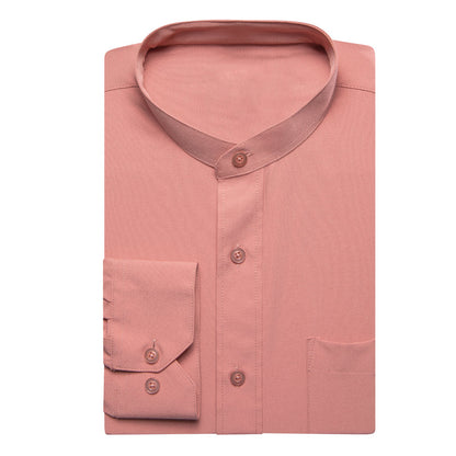 Deep Pink Solid Dress Shirt shirt    - Sophisticated Gentlemen