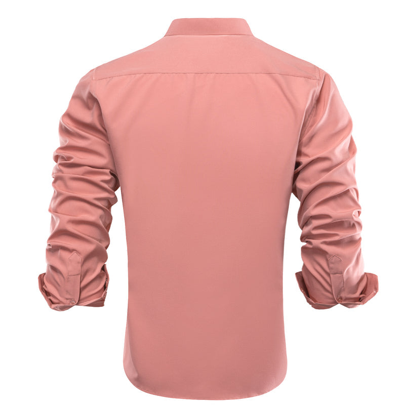 Deep Pink Solid Dress Shirt shirt    - Sophisticated Gentlemen
