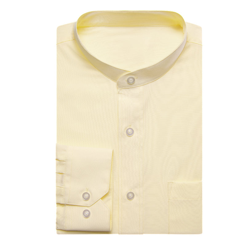 Light Yellow Solid Dress Shirt shirt    - Sophisticated Gentlemen