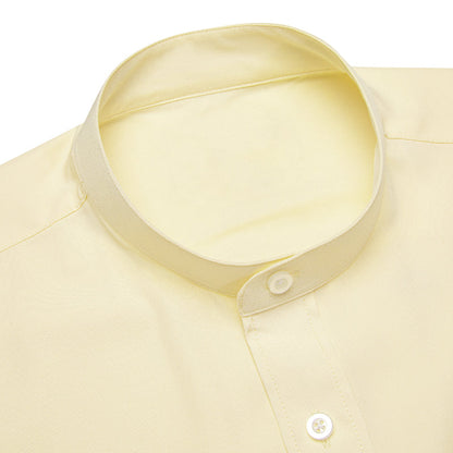 Light Yellow Solid Dress Shirt shirt    - Sophisticated Gentlemen