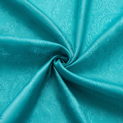 Lake Blue Paisley Silk Dress Shirt shirt    - Sophisticated Gentlemen
