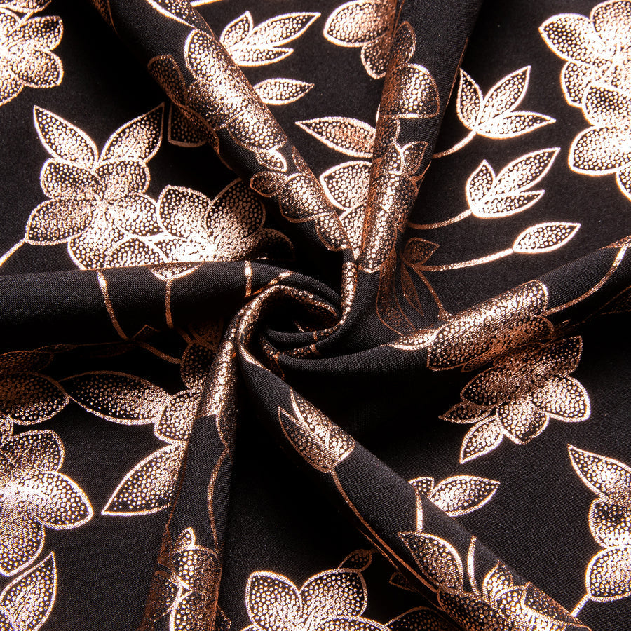 Black With Pink Floral Silk Dress Shirt shirt    - Sophisticated Gentlemen