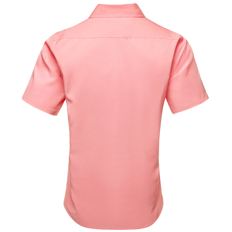 Coral Pink Solid Dress Shirt shirt    - Sophisticated Gentlemen