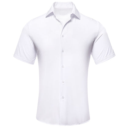 White Solid Dress Shirt shirt S   - Sophisticated Gentlemen