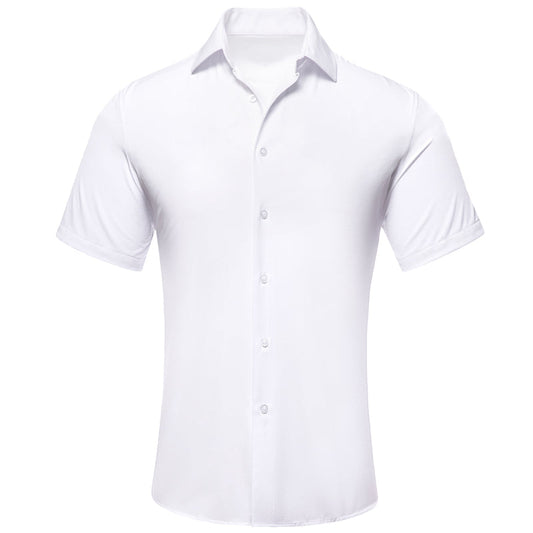 White Solid Dress Shirt shirt S   - Sophisticated Gentlemen