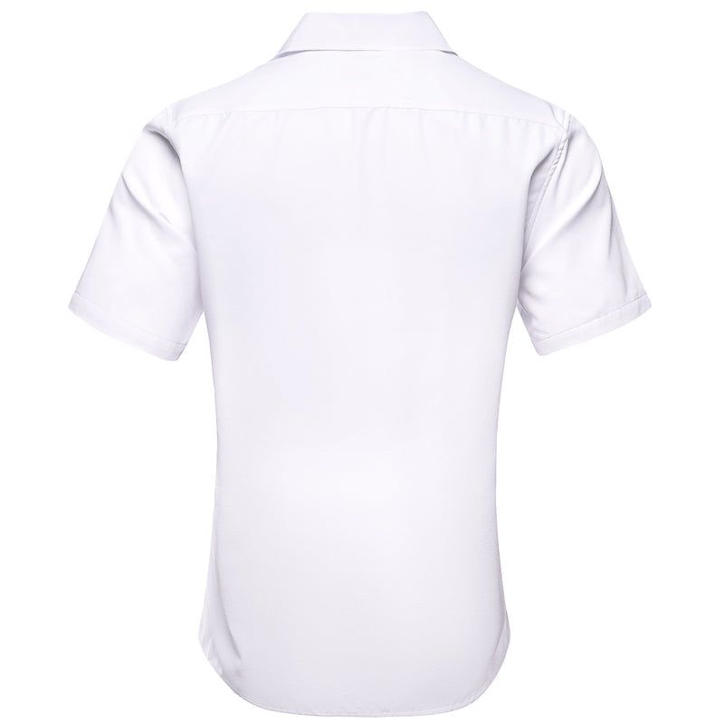 White Solid Dress Shirt shirt    - Sophisticated Gentlemen