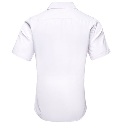 White Solid Dress Shirt shirt    - Sophisticated Gentlemen