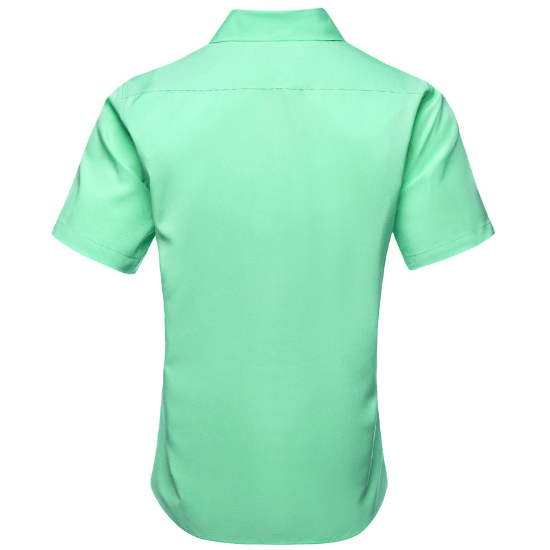 Green Solid Dress Shirt shirt    - Sophisticated Gentlemen